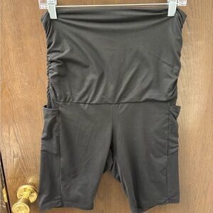 Women's Black Maternity Shorts